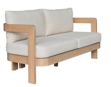 Calabria Outdoor 2 Seater Sofa - Cream/Light Smoke
