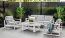 Pacifica Aluminium Outdoor 4 Piece Lounge Set - White