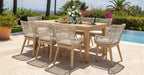 Kuhl 9 Piece Eucalyptus Outdoor Dining Package - White Wash