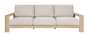 Kuhl 3 Seater Eucalyptus Timber Outdoor Sofa - White Wash