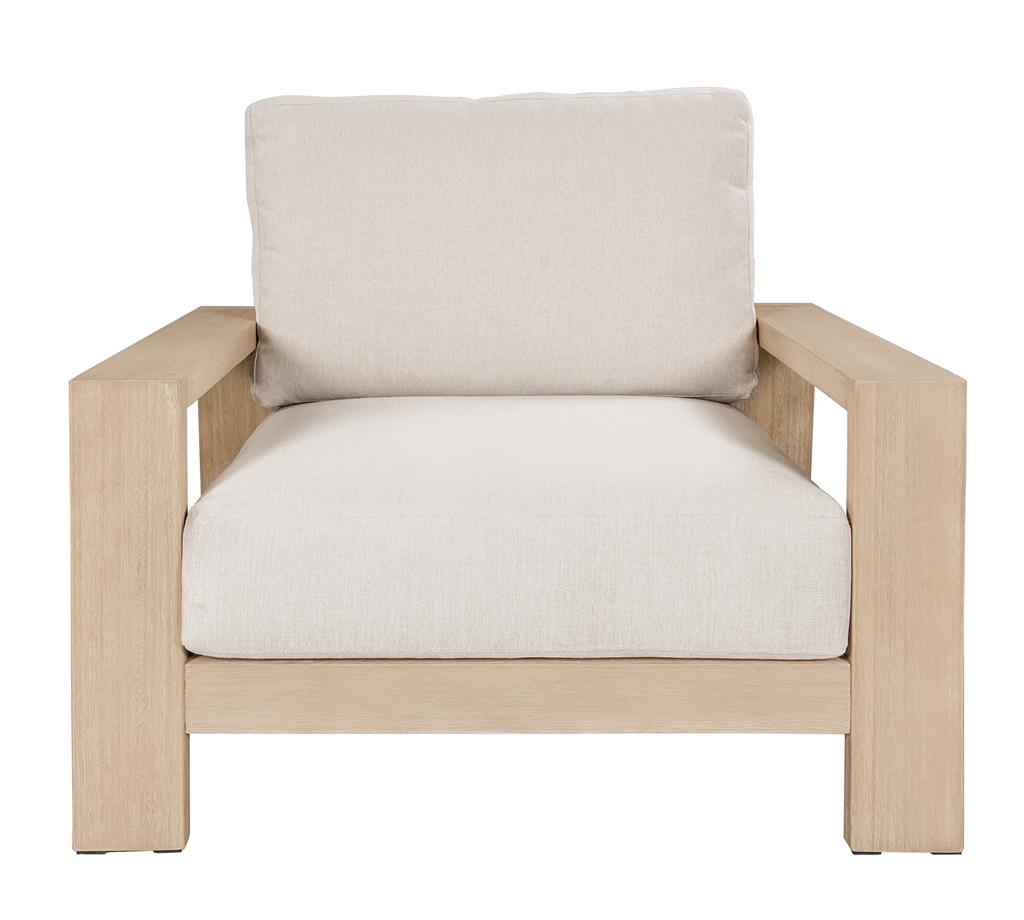 Marlo Outdoor Eucalyptus Armchair - White Wash