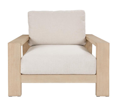 Marlo Outdoor Eucalyptus Armchair - White Wash