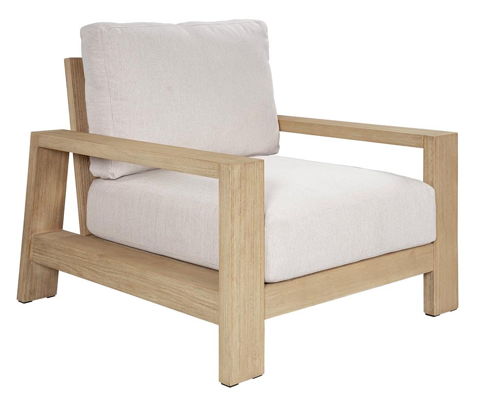 Marlo Outdoor Eucalyptus Armchair - White Wash