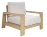 Marlo Outdoor Eucalyptus Armchair - White Wash