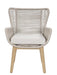 Kuhl Rope & Eucalyptus Timber Outdoor Dining Chair - White Wash
