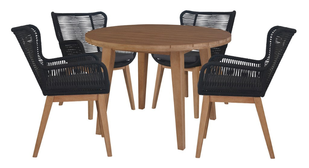 Marlo Outdoor 5 Piece Round Dining Set