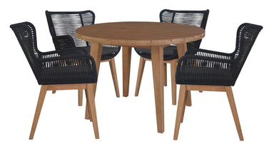 Marlo Outdoor 5 Piece Round Dining Set