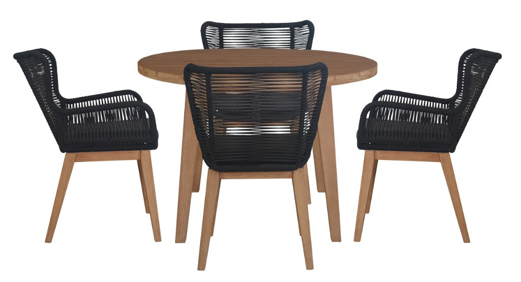 Marlo Outdoor 5 Piece Round Dining Set