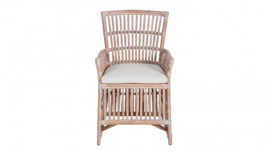 Rye Rattan Arm Chair - White Wash