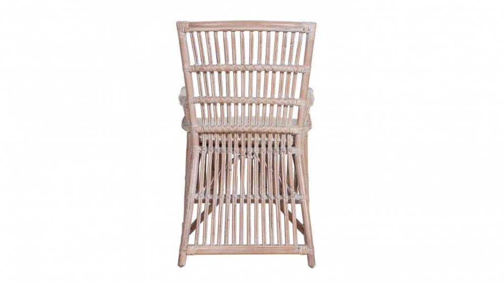 Rye Rattan Arm Chair - White Wash