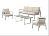 Bulrush Outdoor 4 Piece Lounge Set - Cream