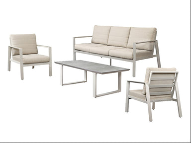 Bulrush Outdoor 4 Piece Lounge Set - Cream