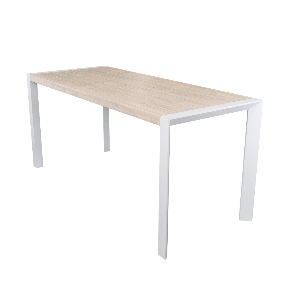 Torrens Aluminium Outdoor Bar Table 200cm - White