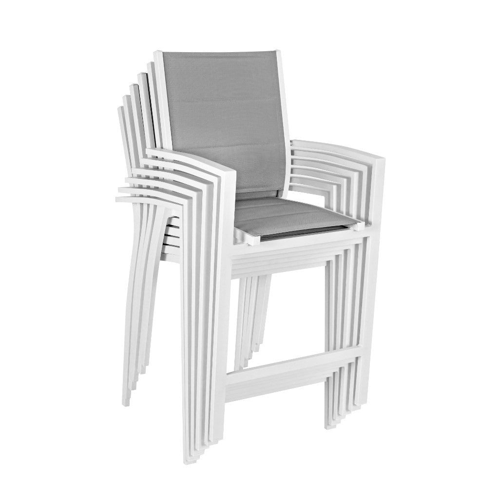 Torrens Outdoor Bar Chair - White/Grey
