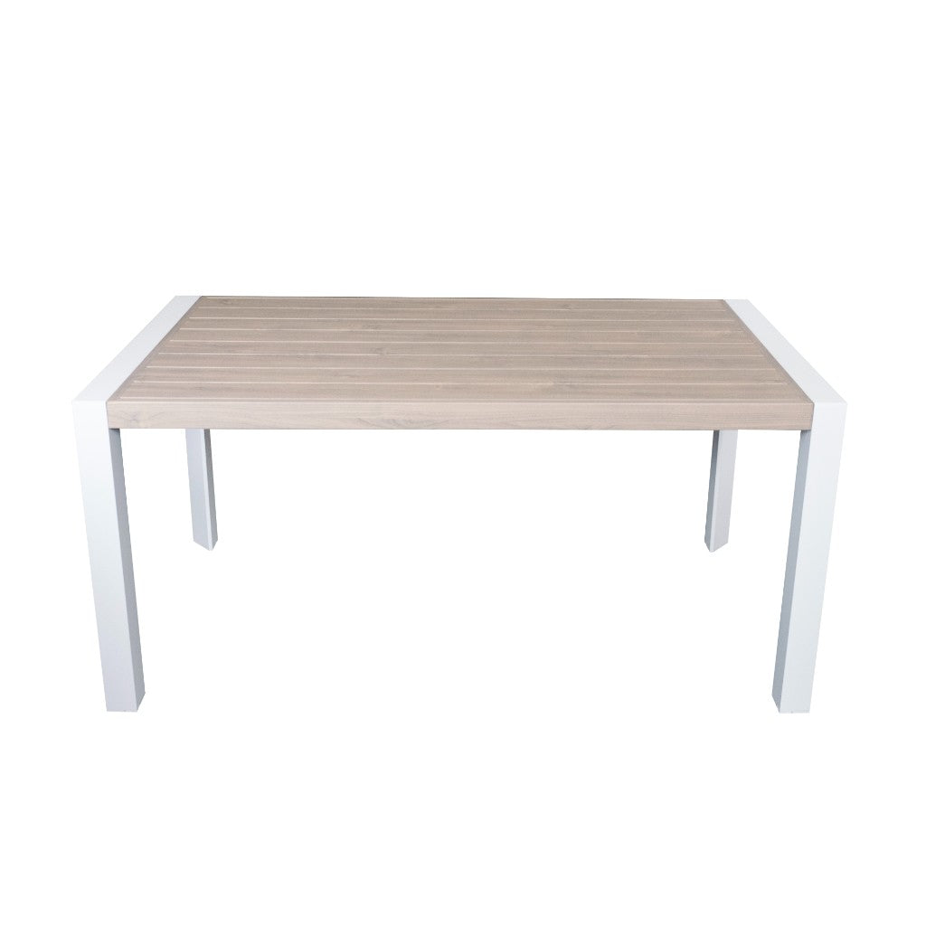 Torrens Aluminium Outdoor Dining Table 160cm - White