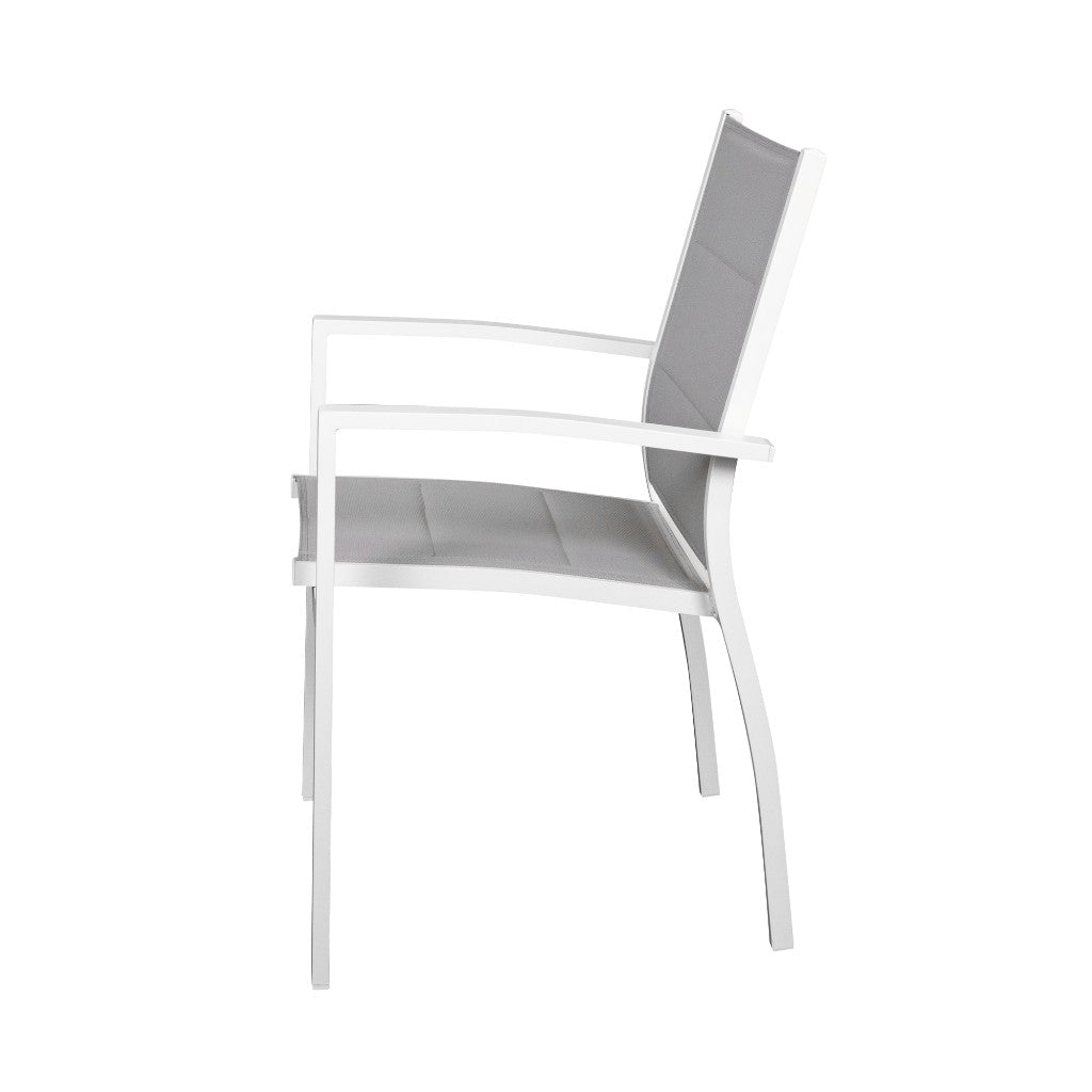 Torrens Outdoor Dining Chair - White/Grey