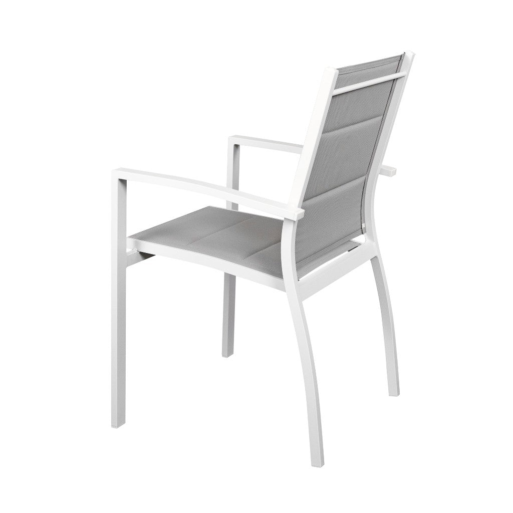 Torrens Outdoor Dining Chair - White/Grey