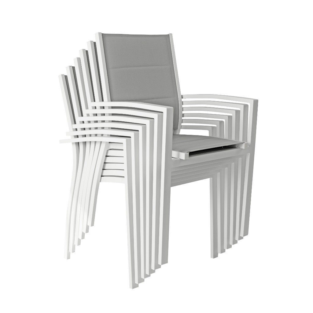Torrens Outdoor Dining Chair - White/Grey