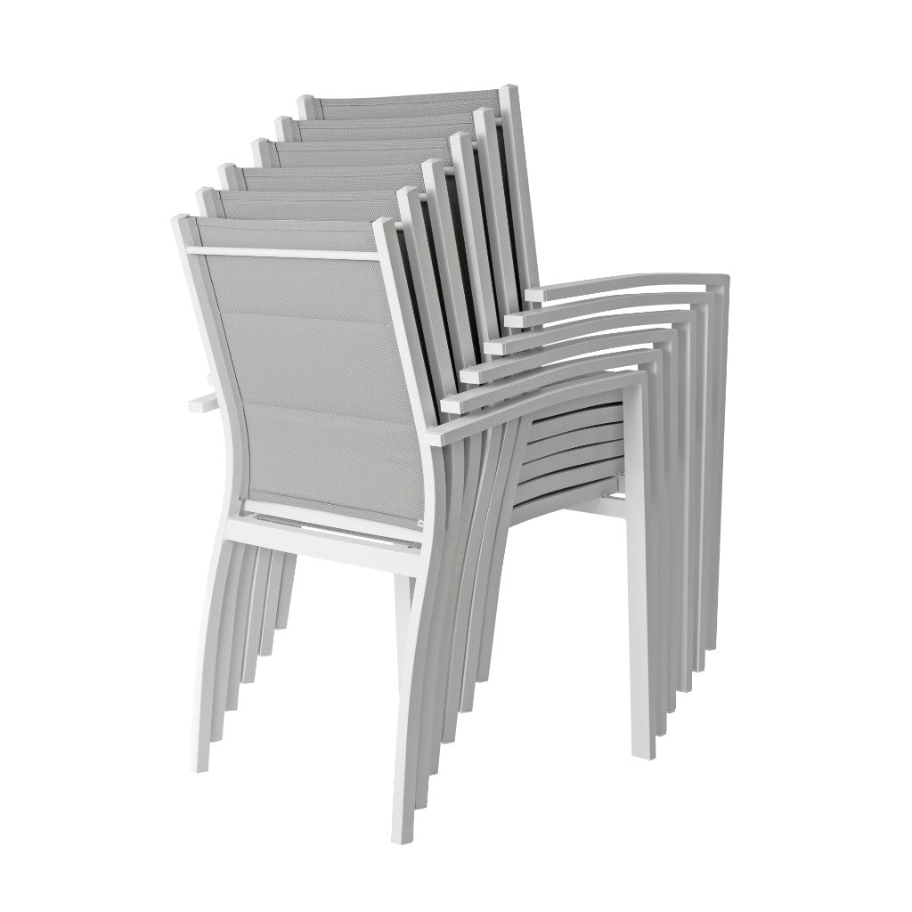 Torrens Outdoor Dining Chair - White/Grey
