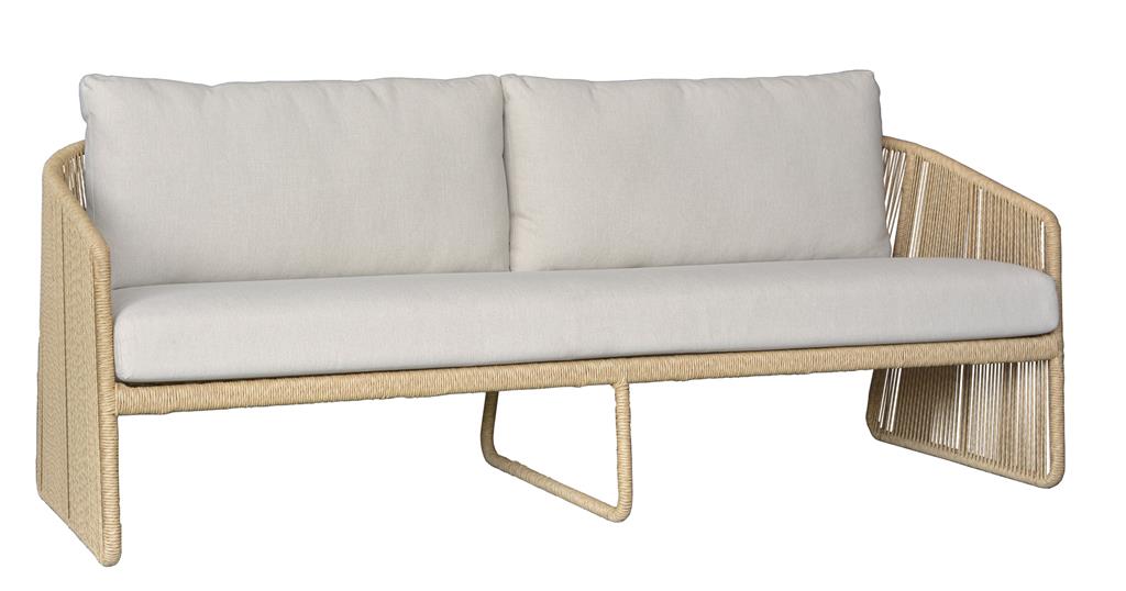 Murano Outdoor Wicker 3 Seater Sofa - Cream