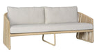 Murano Outdoor Wicker 3 Seater Sofa - Cream