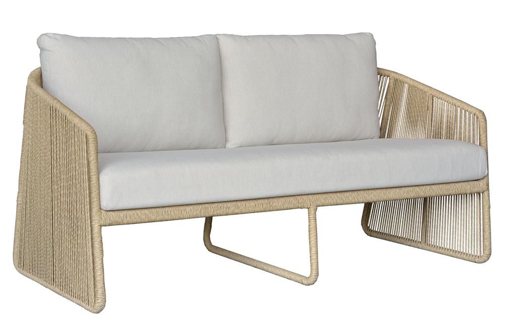 Murano Outdoor Wicker 2 Seater Sofa - Cream