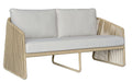 Murano Outdoor Wicker 2 Seater Sofa - Cream