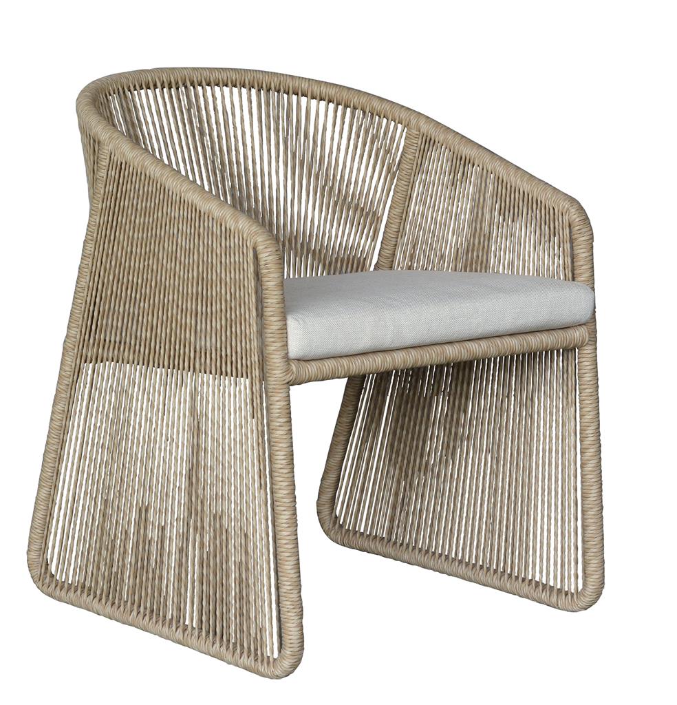 Murano Outdoor Wicker Dining Chair - Cream