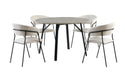 Stonehaven 5 Piece Round Dining Set - Grey Stone