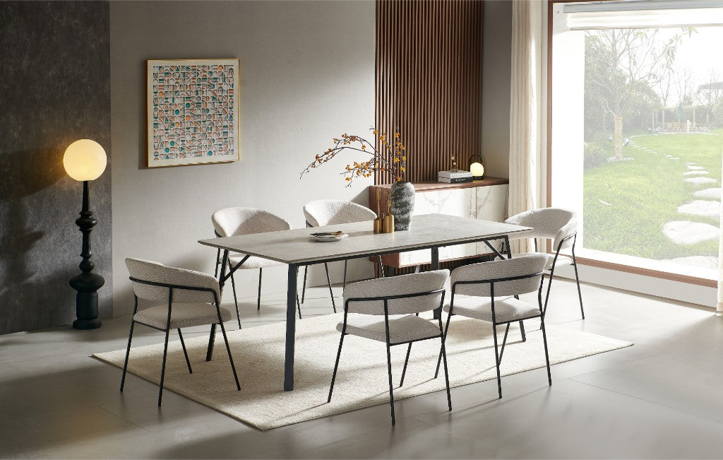 Stonehaven 7 Piece Dining Set - Grey Stone