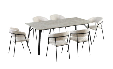 Stonehaven 7 Piece Dining Set - Grey Stone