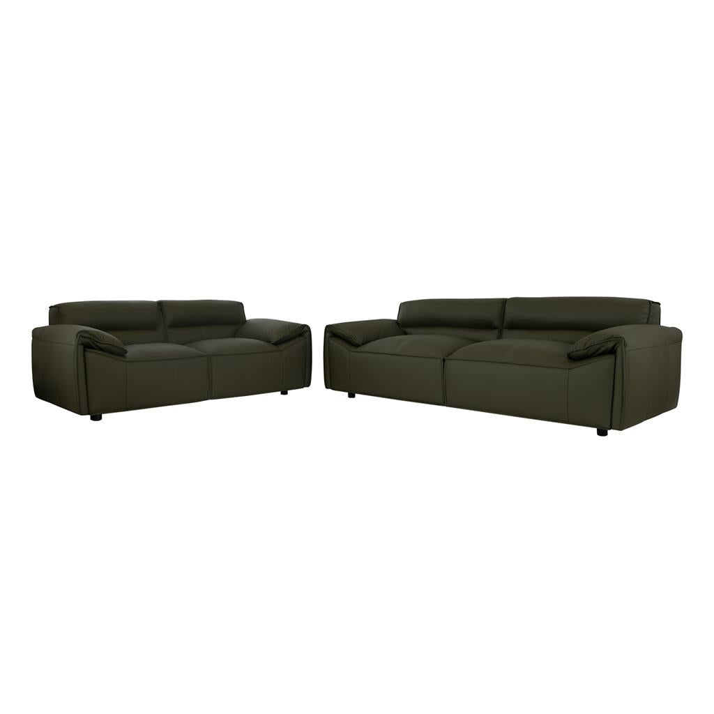 Zion Leather 3 + 2 Seater Sofa Set