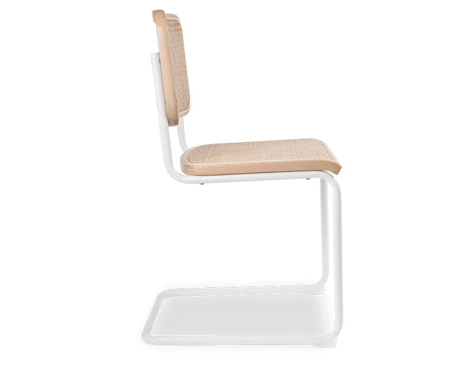 Calibre Chair - White Frame with Natural Cane