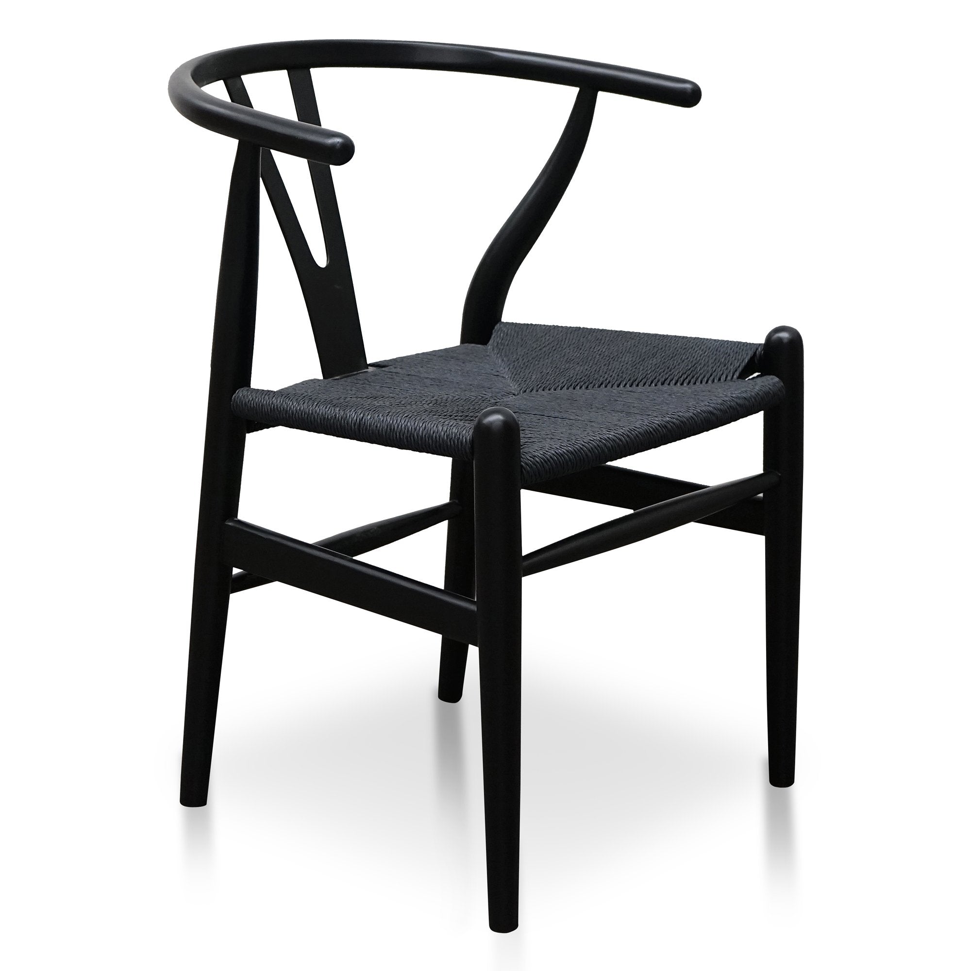 Set of 2 - Harper Wooden Dining Chair - Full Black