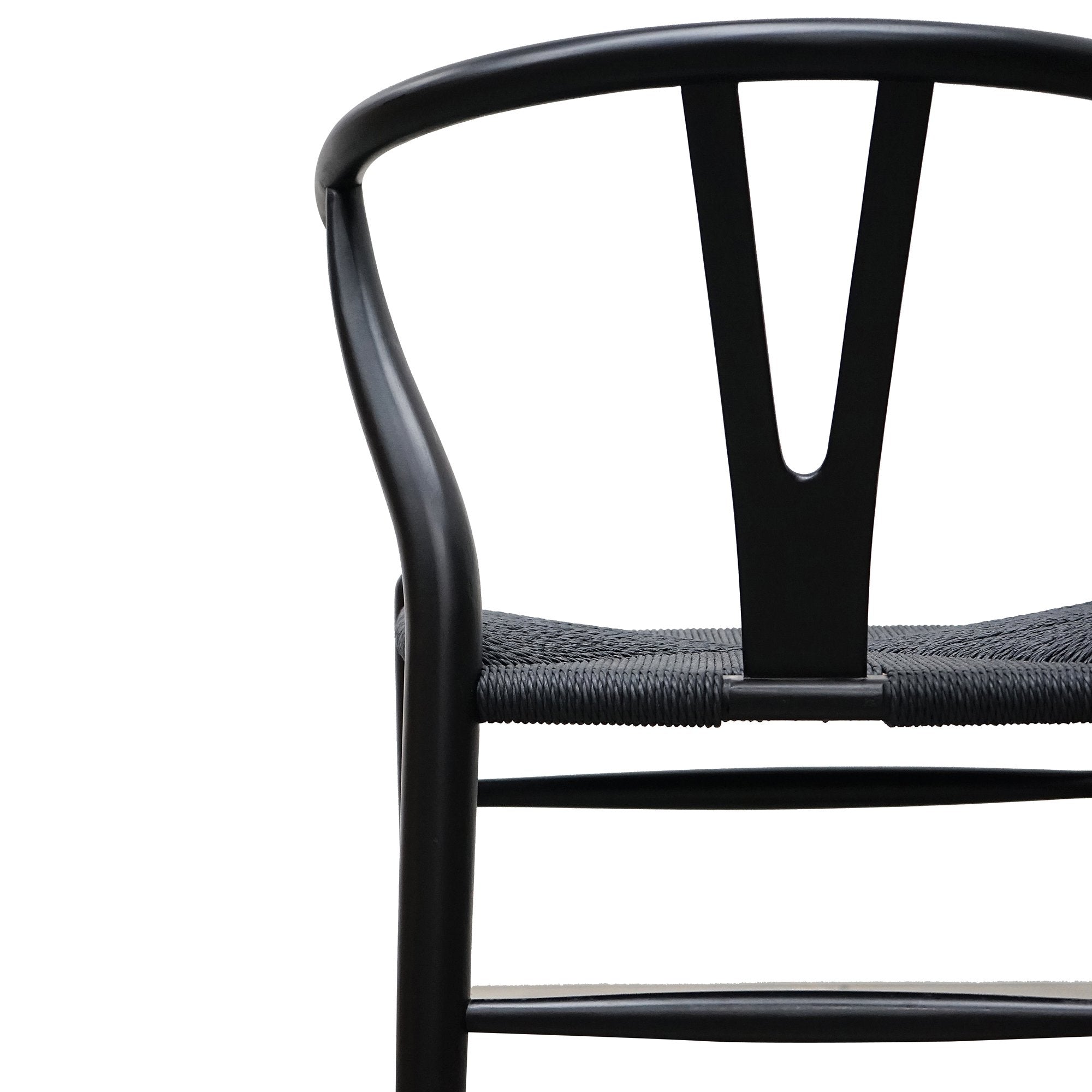 Set of 2 - Harper Wooden Dining Chair - Full Black