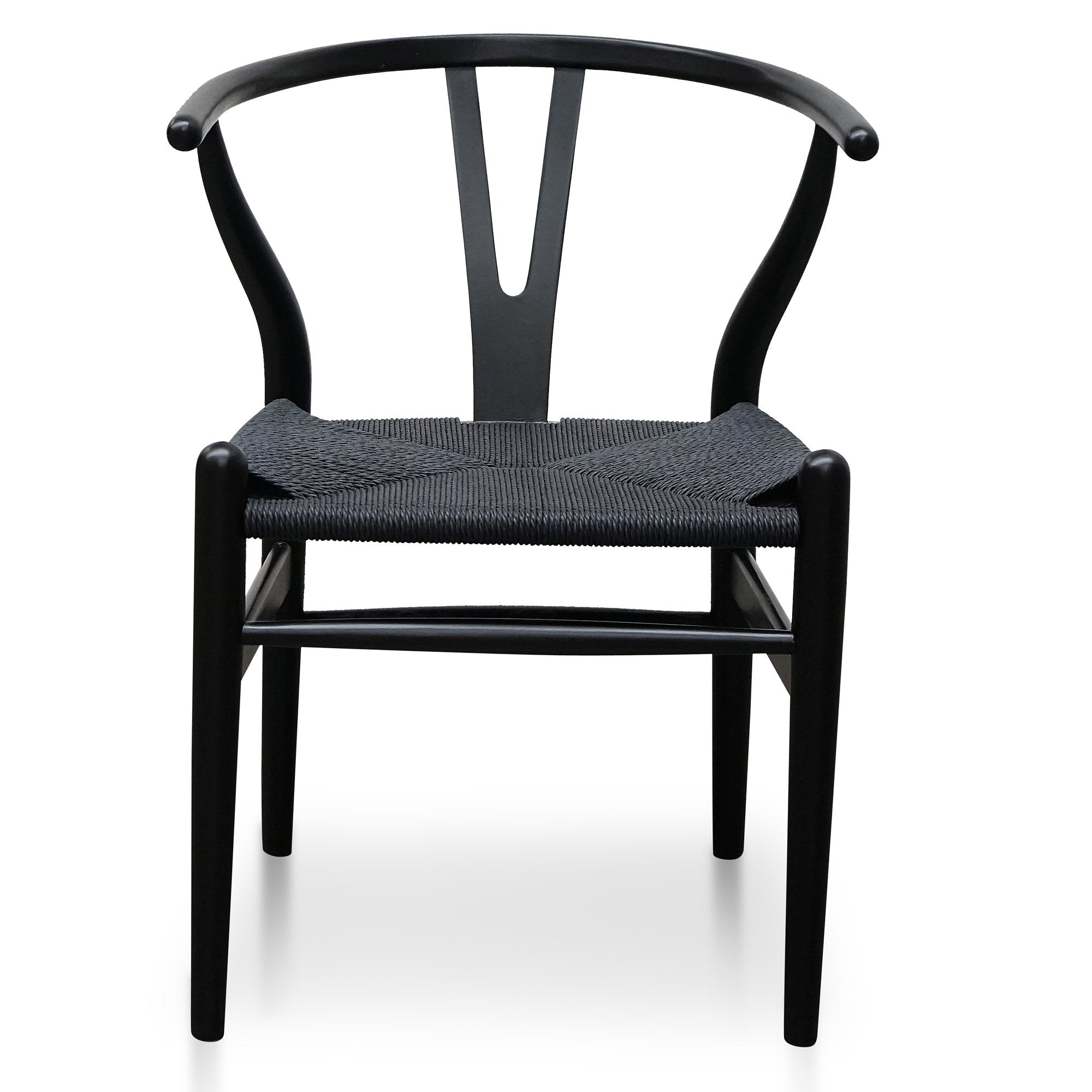 Set of 2 - Harper Wooden Dining Chair - Full Black