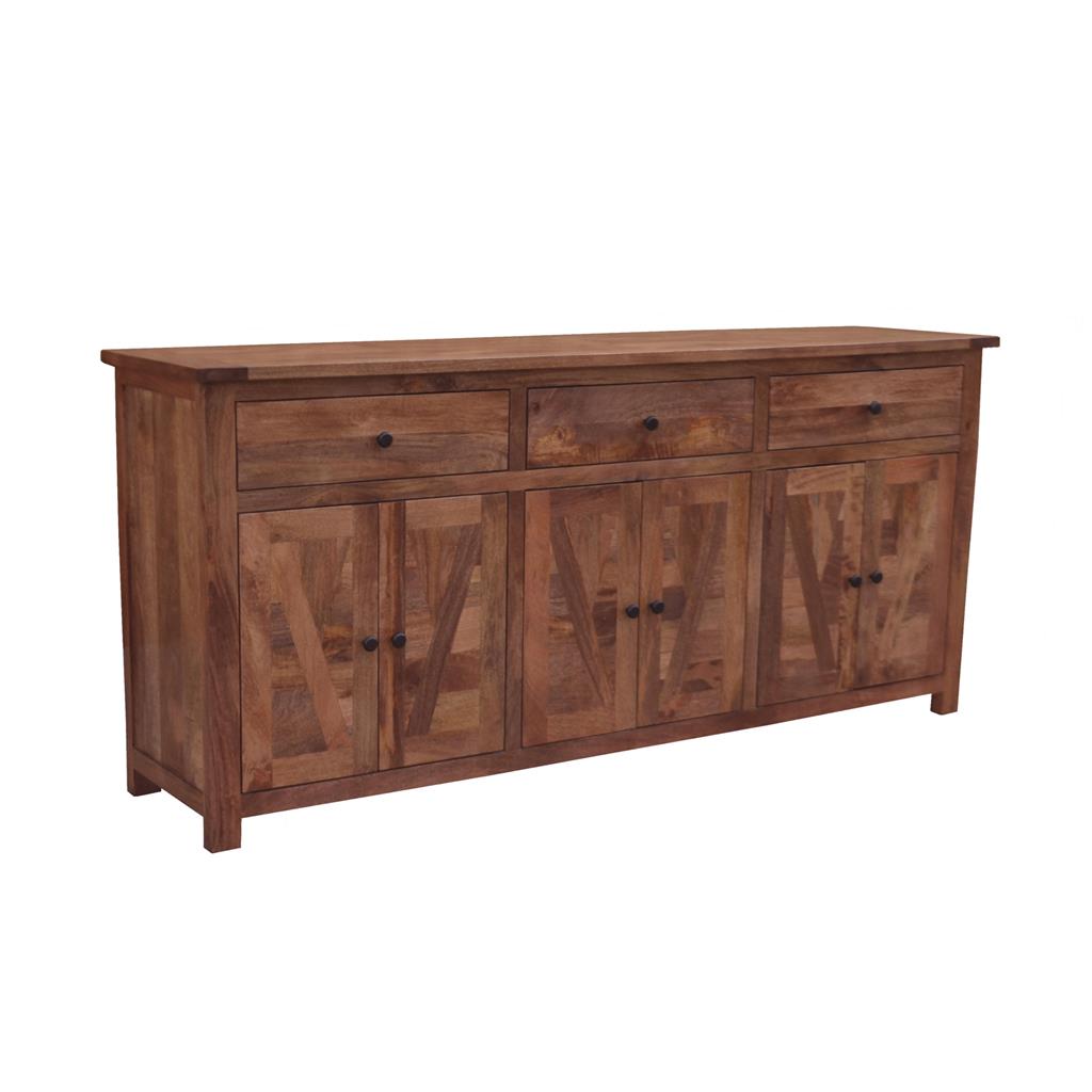 Hawthorn Parquetry 3 Drawer 6 Door Buffet - Oak