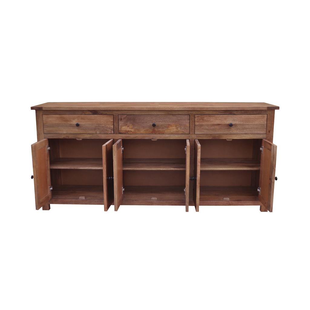 Hawthorn Parquetry 3 Drawer 6 Door Buffet - Oak
