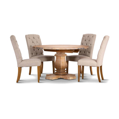 Abilene Round Dining Set 135cm with Chairs