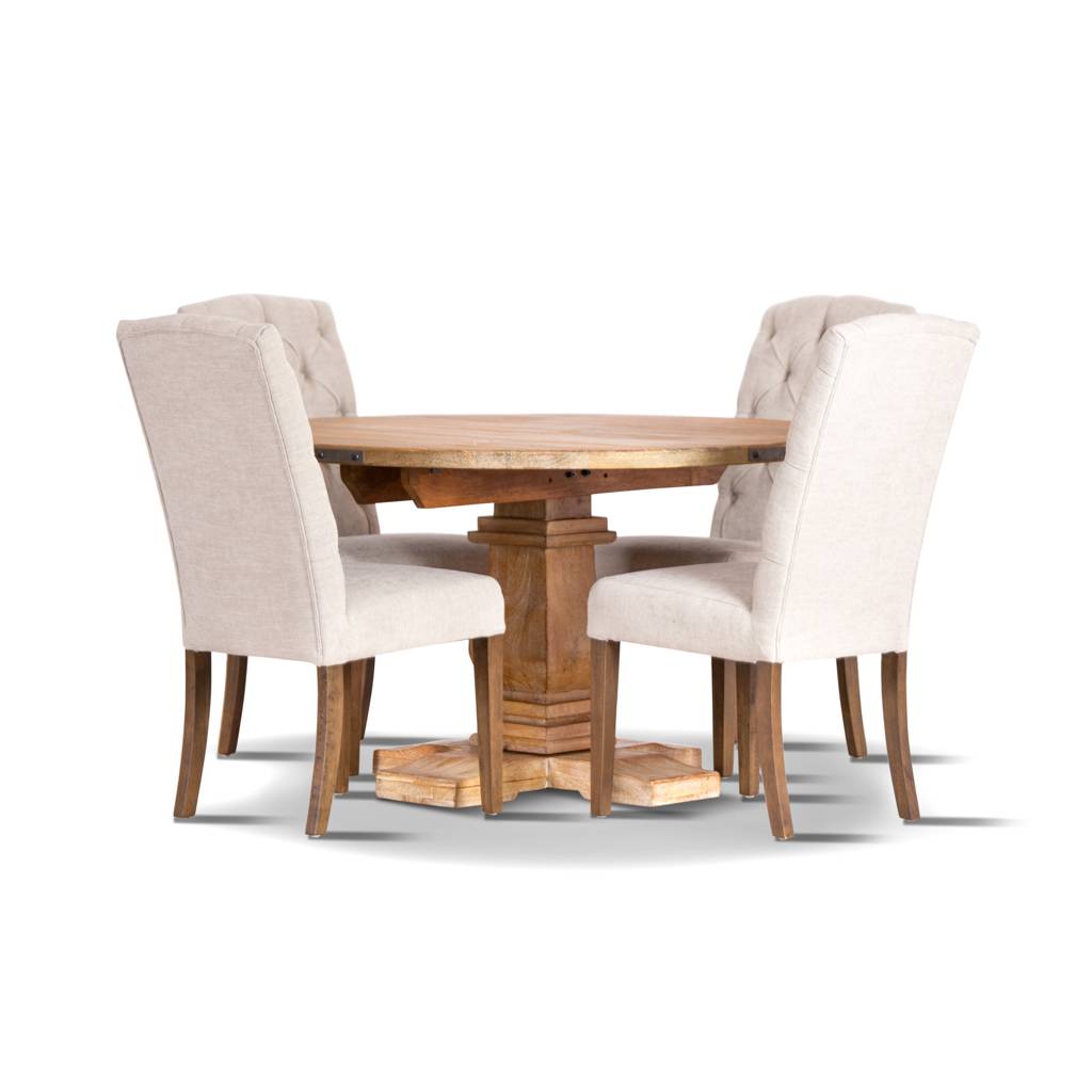 Abilene Round Dining Set 135cm with Chairs