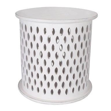 Tessera Round Side Table - White