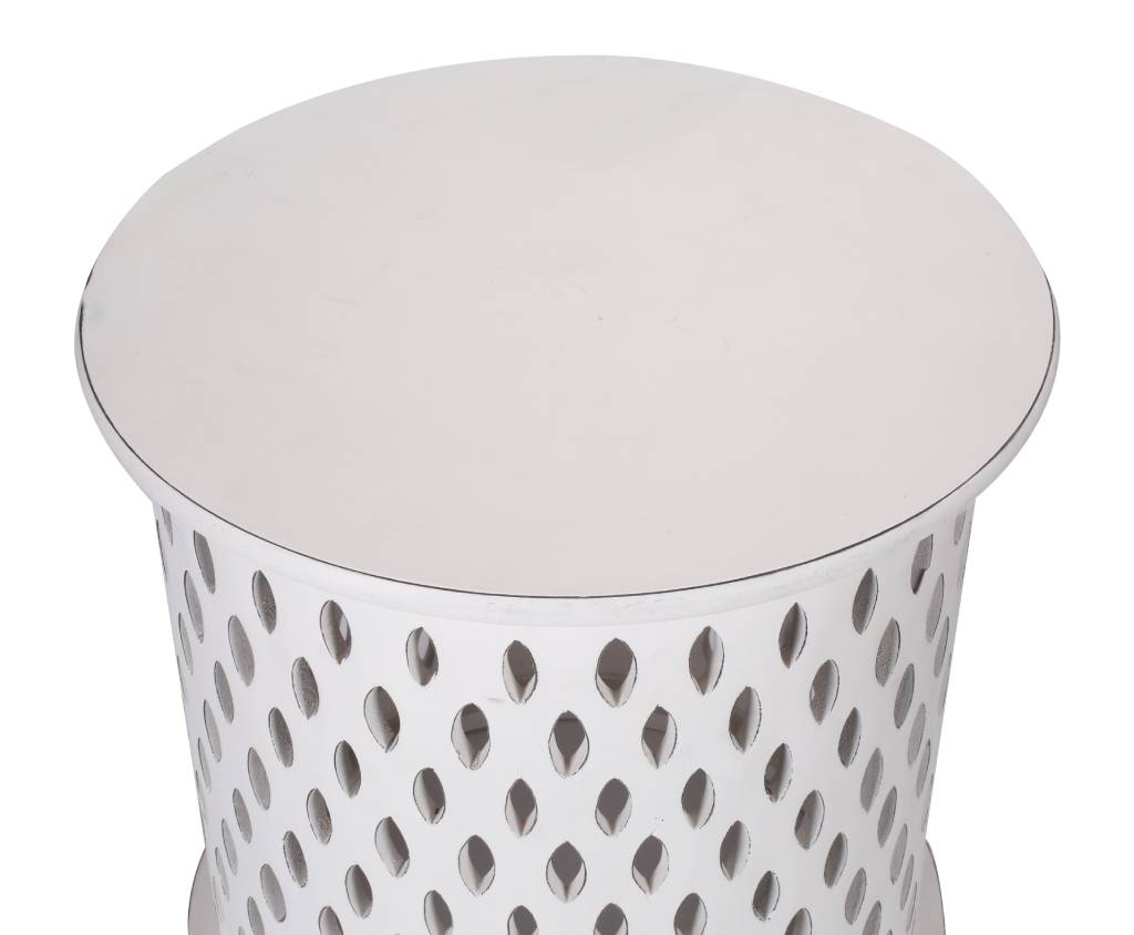 Tessera Round Side Table - White