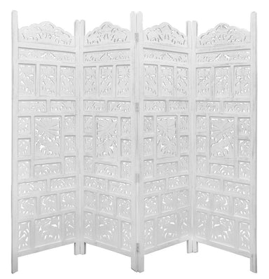 Room Divider Elephant Design Screen - White