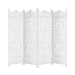 Room Divider Carved Screen - White Antique