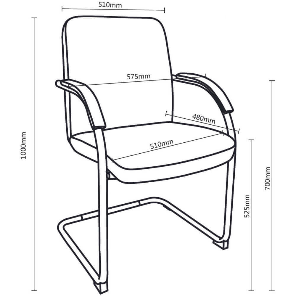 Monacco Office Client Chair - Black