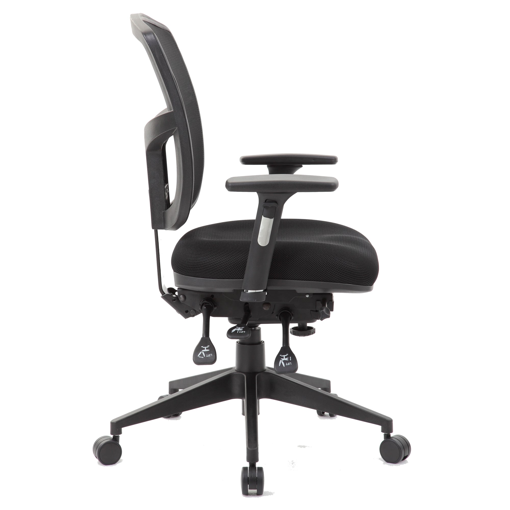 Miami Office Chair with Arms - Black