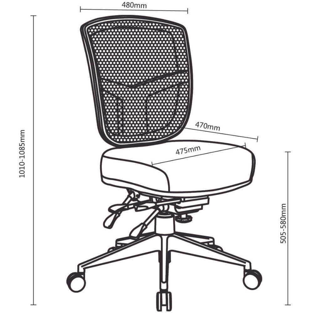 Miami Task Office Chair - Black