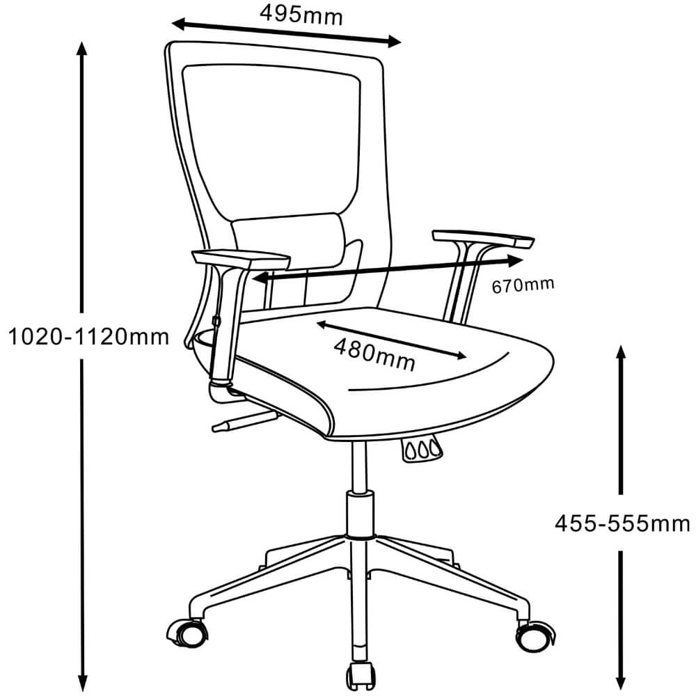 Astro Mesh Executive Office Chair - Black