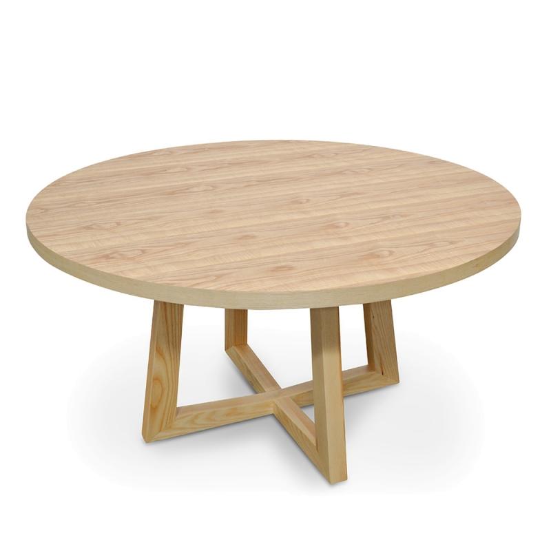Zodiac 1.5m Round Wooden Dining Table - Natural
