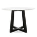 1.15m Round Marble Dining Table - Black Base - image 2
